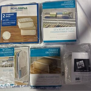 Closet storage bags, zipper, NEW
